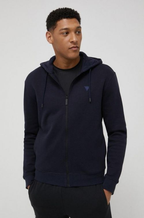 Mikina Guess pánska, čierna farba, jednofarebná