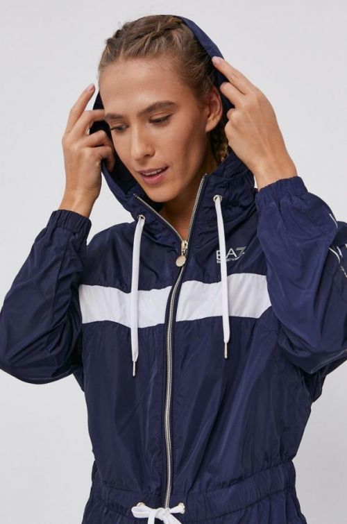 Bunda EA7 Emporio Armani dámska, tmavomodrá farba, prechodná