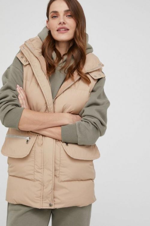 Vesta Answear Lab dámsky, béžová farba, zimný