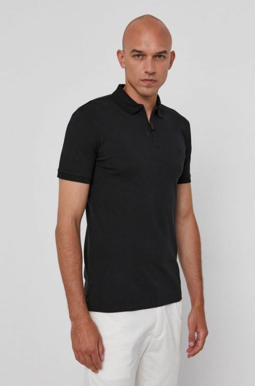 Polo tričko Polo Ralph Lauren pánske, čierna farba, jednofarebné