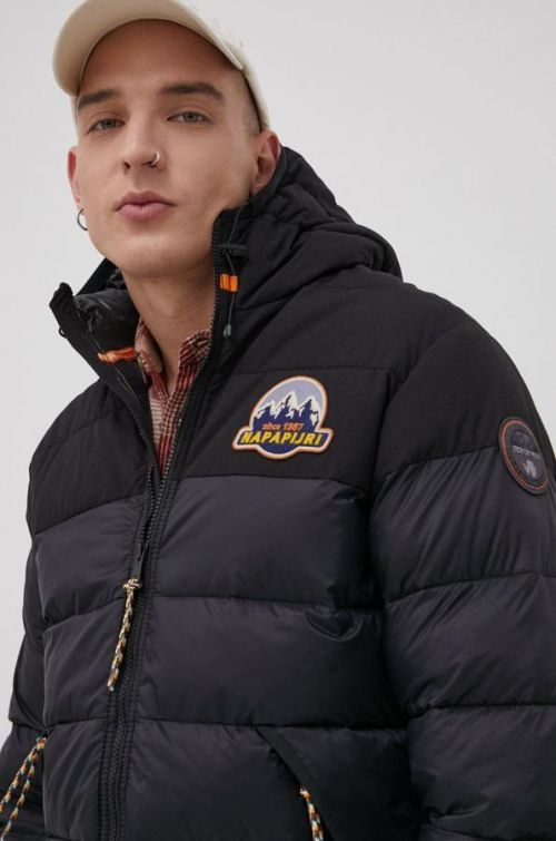 Bunda Napapijri pánska, čierna farba, zimná