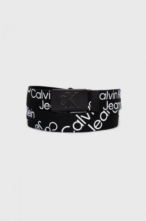 Detský opasok Calvin Klein Jeans čierna farba