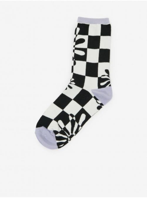 Čierno-biele dámske vzorované ponožky BLACK VANS Divine Energy