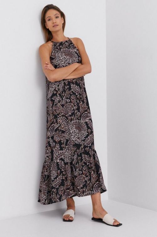 Šaty Answear Lab čierna farba, maxi, oversize