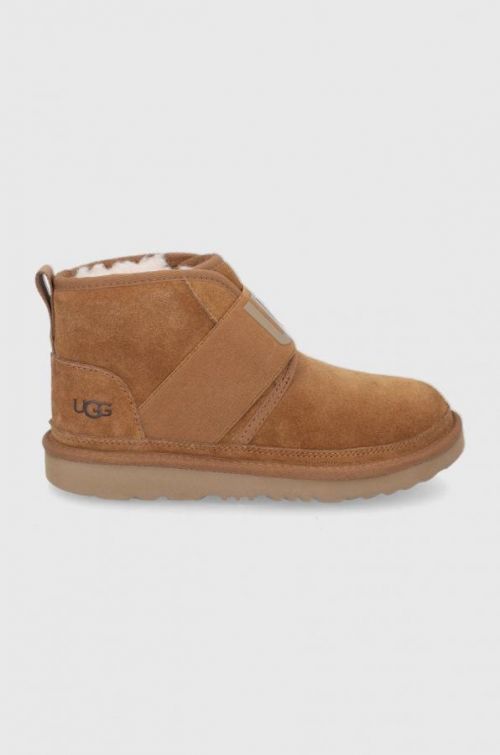 Detské semišové snehule UGG hnedá farba