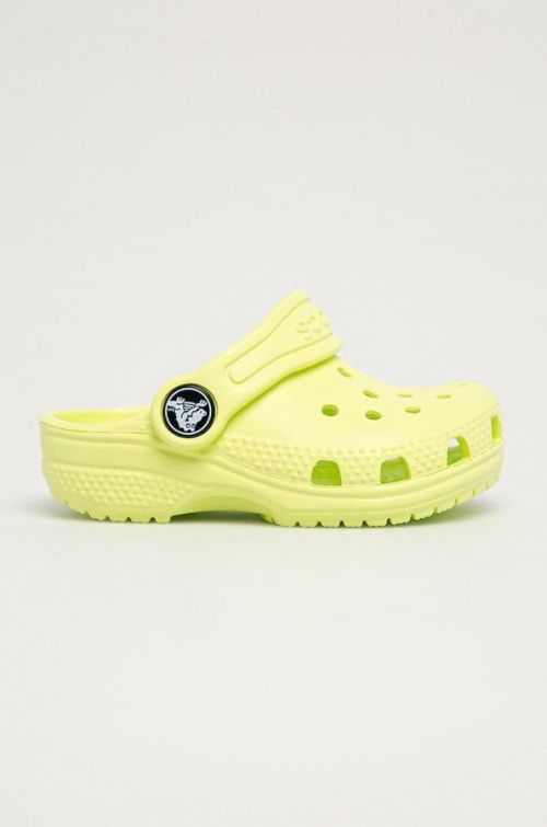Detské šľapky Crocs zelená farba