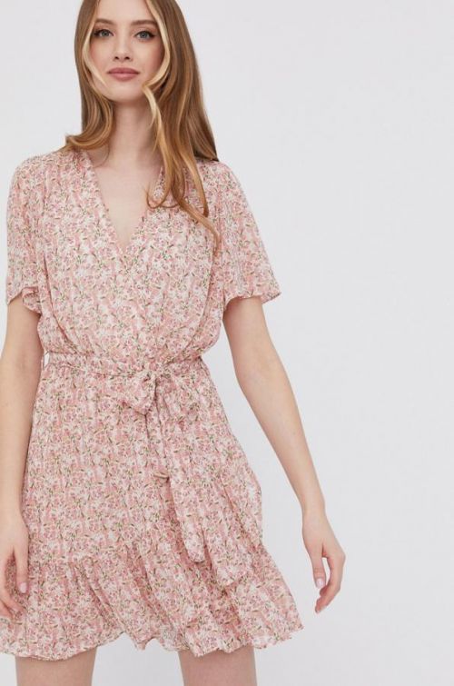 Šaty Answear Lab ružová farba, mini, áčkový strih