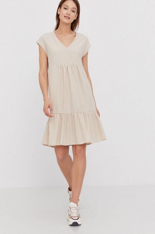 Šaty Answear Lab béžová farba, mini, oversize