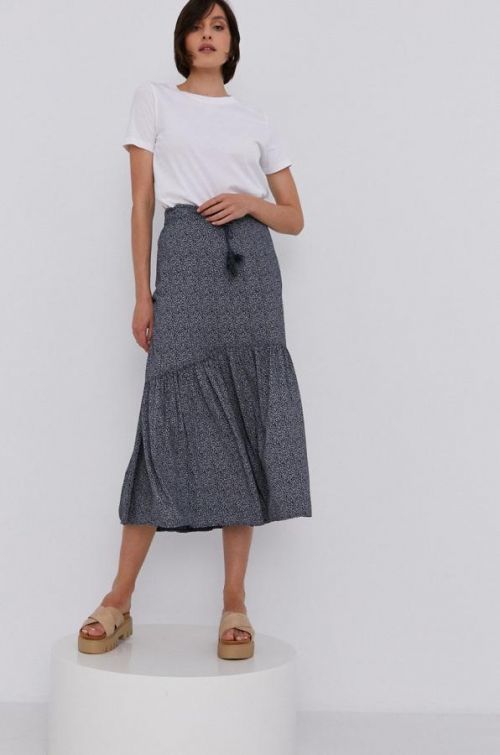 Sukňa Answear Lab čierna farba, maxi, áčkový strih