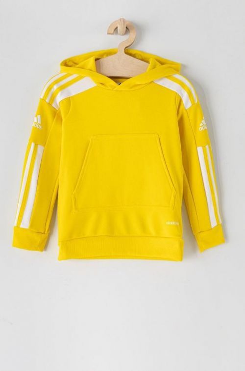 Detská mikina adidas Performance žltá farba, jednofarebná