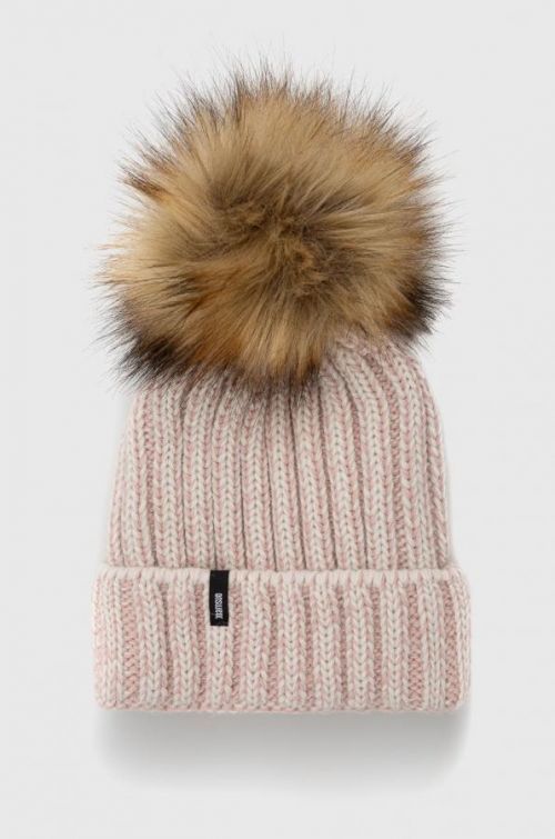 Čiapka Answear Lab ružová farba, z hrubej pleteniny