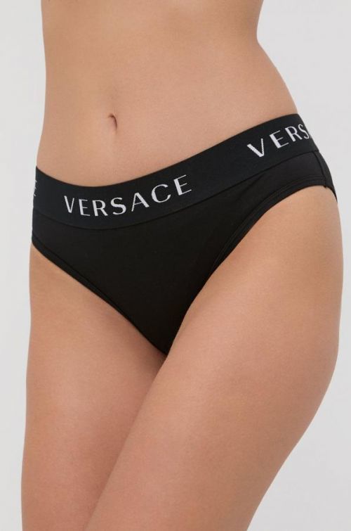 Nohavičky Versace čierna farba