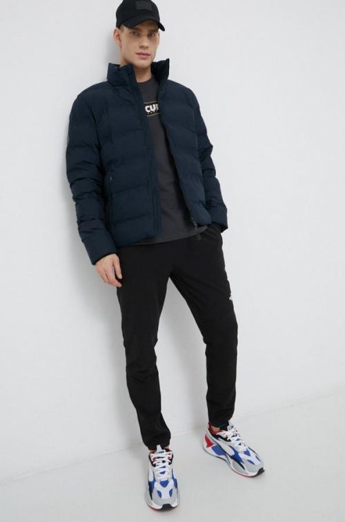 Bunda Superdry pánska, tmavomodrá farba, zimná