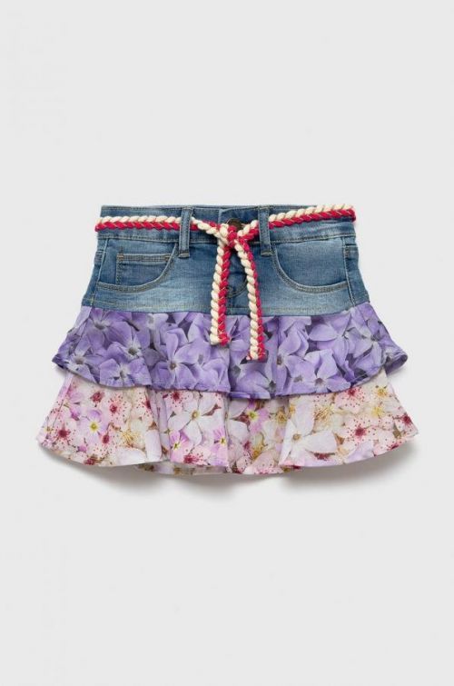 Dievčenská sukňa Desigual mini, áčkový strih