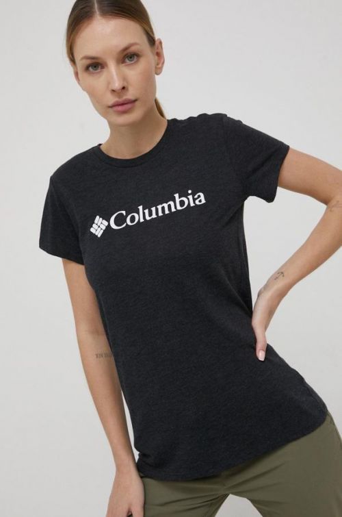 Tričko Columbia dámsky, čierna farba,