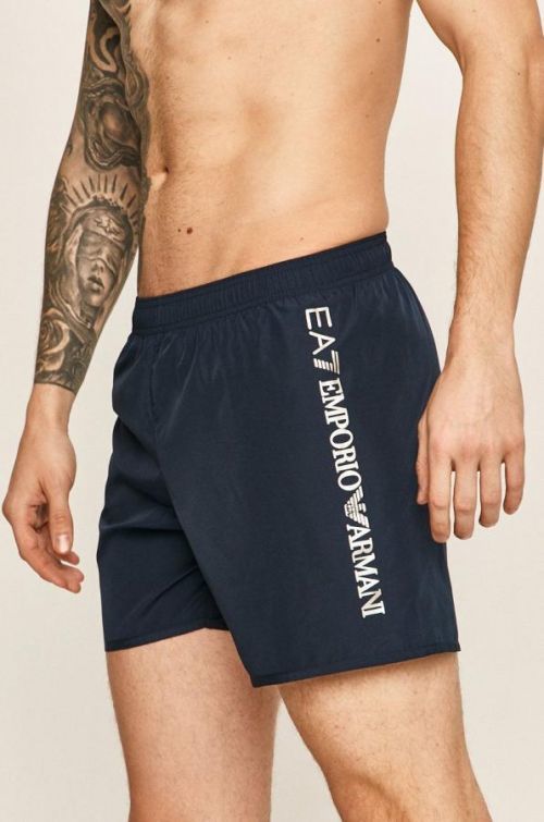 Plavkové šortky EA7 Emporio Armani tmavomodrá farba