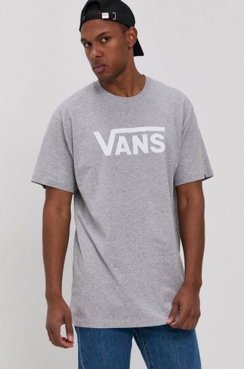 Tričko Vans pánske, šedá farba, melanžové