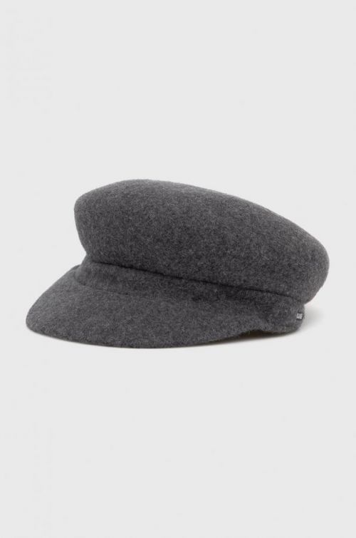 Vlnená čiapka Kangol šedá farba, vlnená