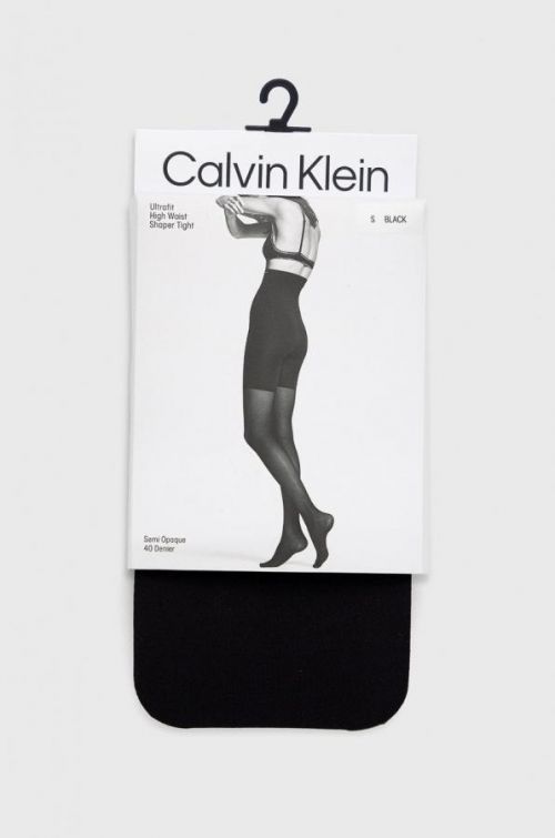 Pančuchové nohavice Calvin Klein čierna farba