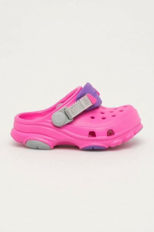 Detské šľapky Crocs ružová farba