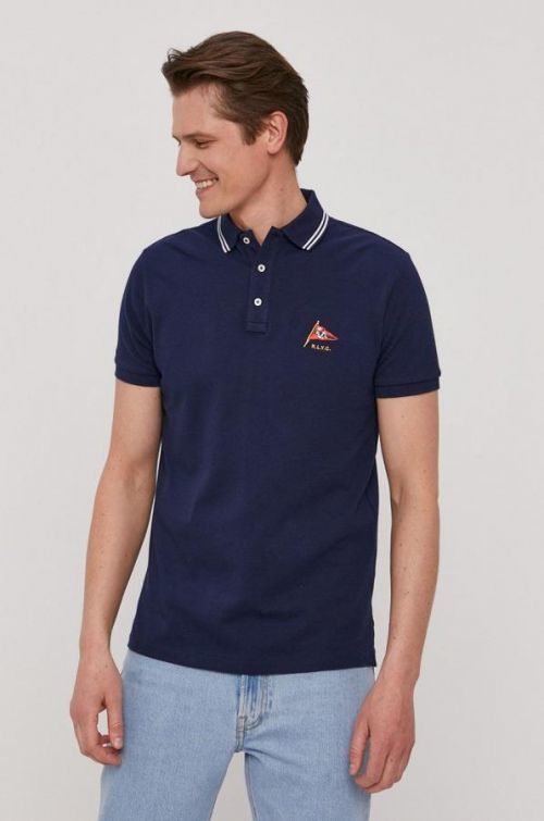 Polo tričko Polo Ralph Lauren pánske, tmavomodrá farba, jednofarebné
