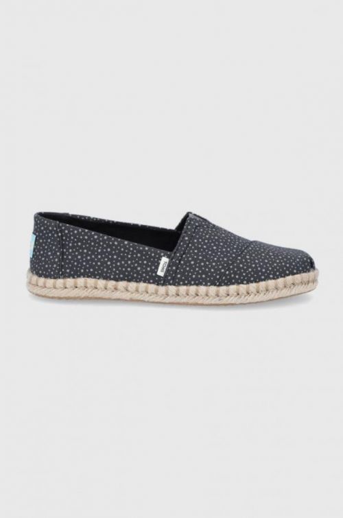 Espadrilky Toms Sunspots Crossweave čierna farba