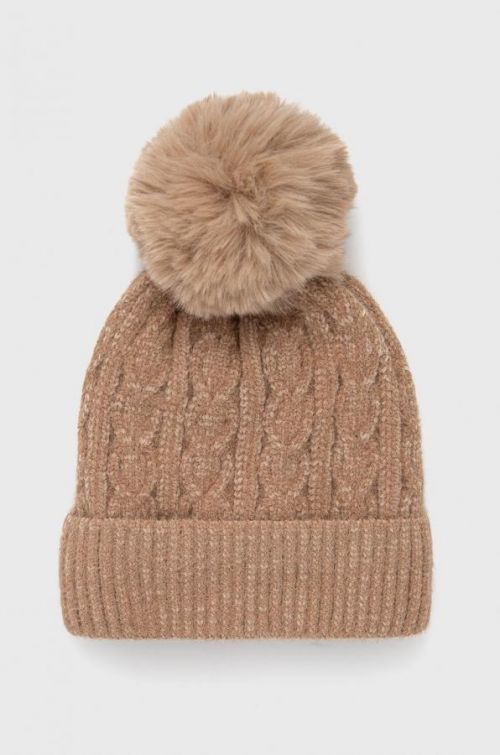 Vlnená čiapka Answear Lab béžová farba