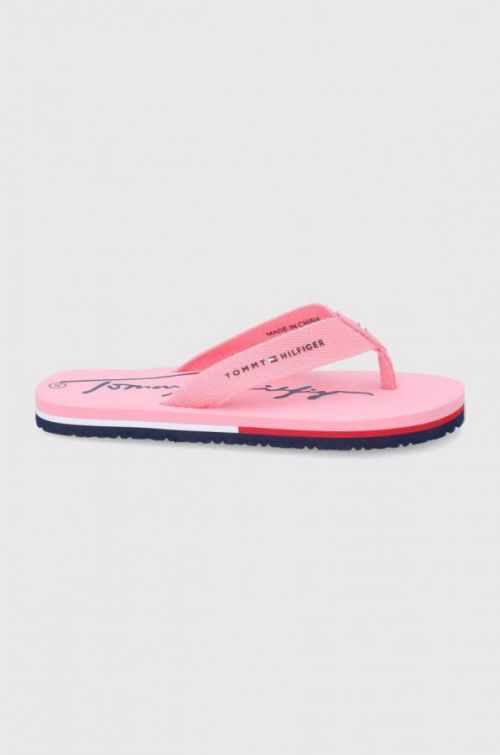 Detské žabky Tommy Hilfiger ružová farba