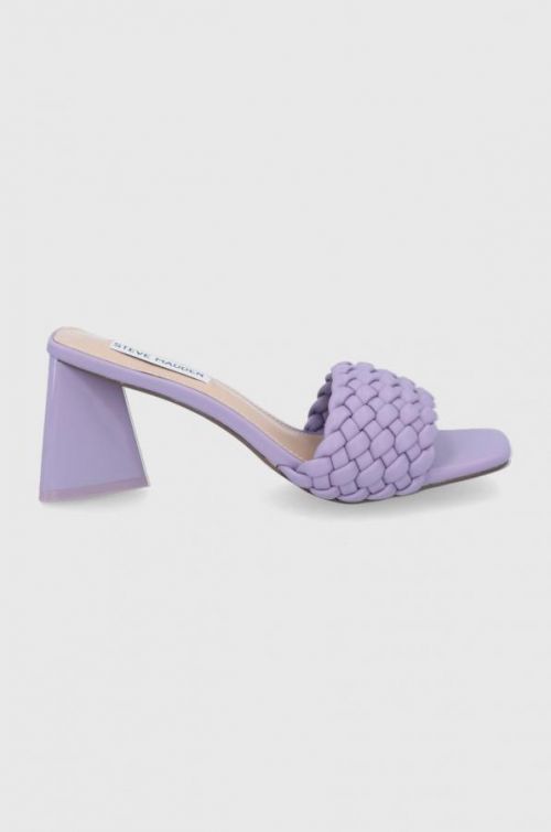 Šľapky Steve Madden Monte Carlo dámske, fialová farba, na podpätku