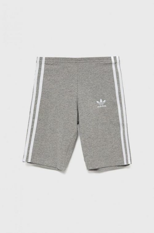 Detské krátke nohavice adidas Originals šedá farba, s nášivkou,