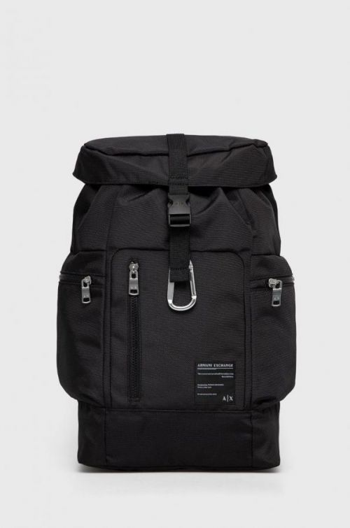Ruksak Armani Exchange pánsky, čierna farba, veľký, jednofarebný