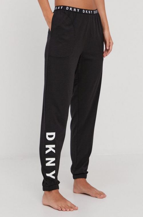 Pyžamové nohavice Dkny dámske, čierna farba