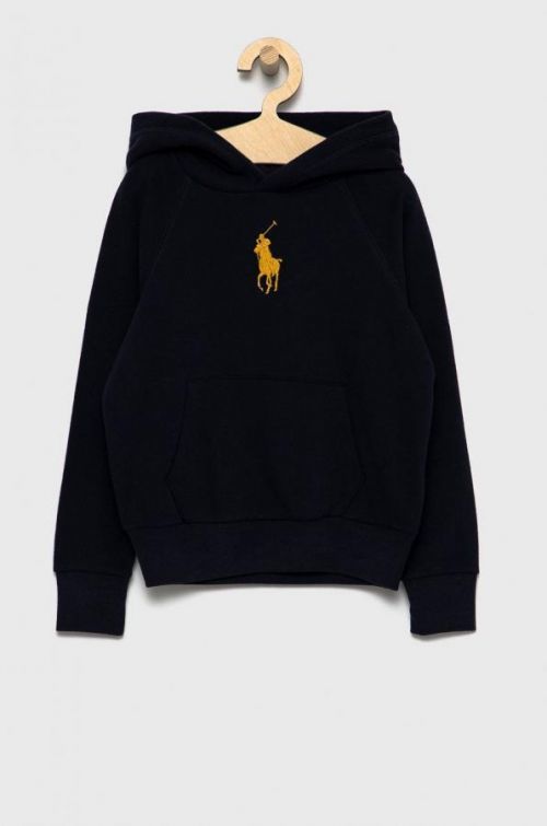 Detská mikina Polo Ralph Lauren tmavomodrá farba, s nášivkou