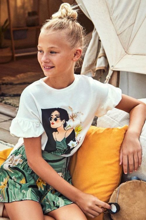 Detské tričko Mayoral béžová farba,