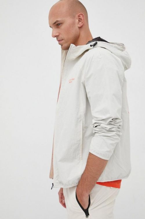 Bunda Calvin Klein Jeans pánska, béžová farba, prechodná,