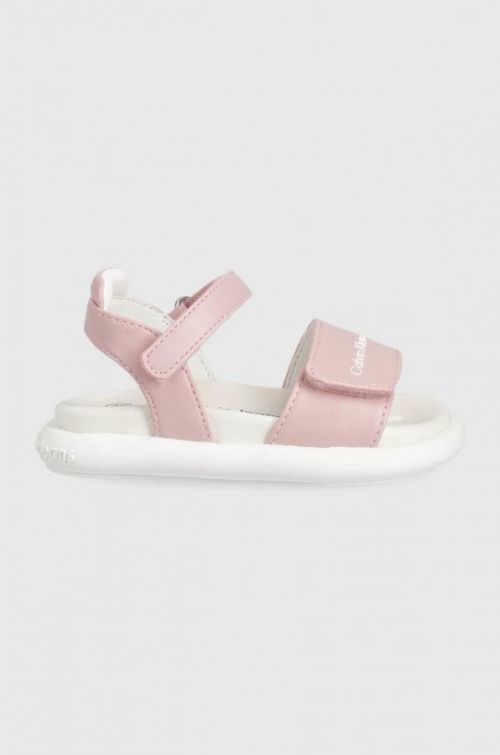 Detské sandále Calvin Klein Jeans ružová farba