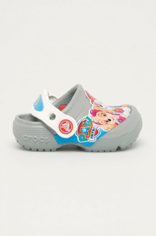 Detské šľapky Crocs šedá farba
