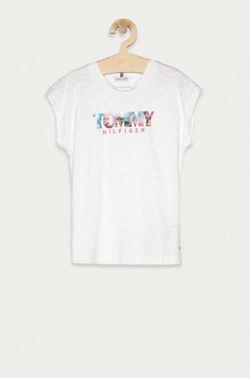 Detské tričko Tommy Hilfiger biela farba
