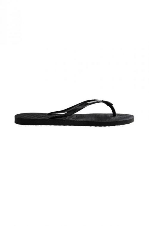 Žabky Havaianas dámske, čierna farba, na plochom podpätku