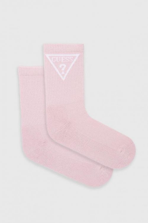 Ponožky Guess dámske, ružová farba