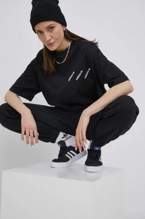 Tričko adidas Originals dámsky, čierna farba,