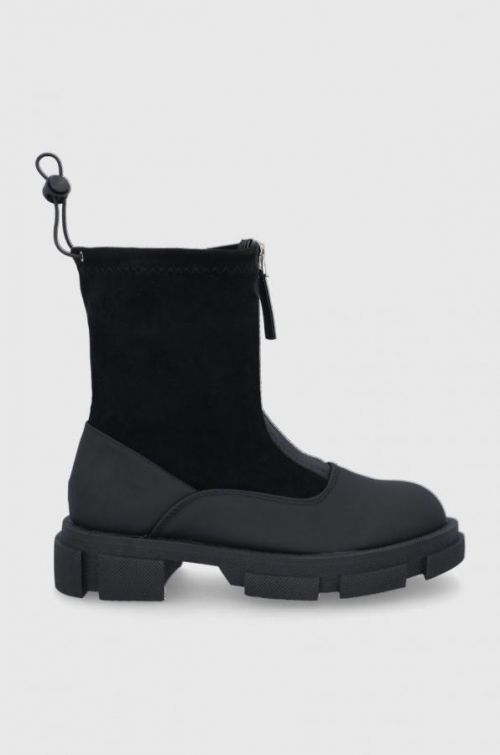 Členkové topánky Answear Lab dámske, čierna farba, na platforme