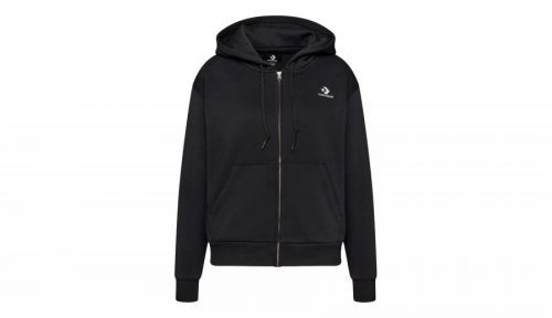 Converse Embroidered Star Chevron Full Zip Hoodie čierne 10020862-A01