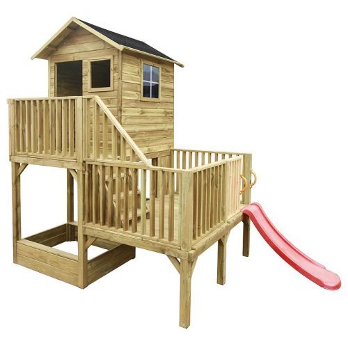 Detský domček Hubert so šmykľavkou 60 176x516x273 cm