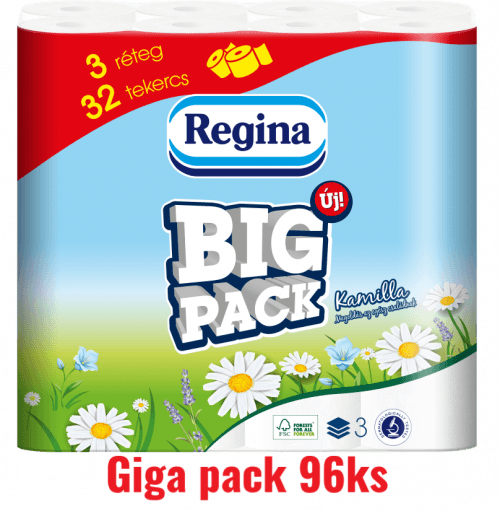 Regina Giga Pack Kamilka toaletný papier 3vrst. 96ks