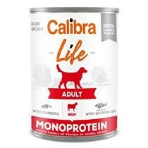 Calibra Dog Life  konz.Adult Beef with carrots 400g 5 + 1 zadarmo (do vypredania)