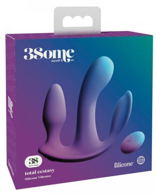 3Some total ecstasy - cordless, radio triple vibrator (purple)