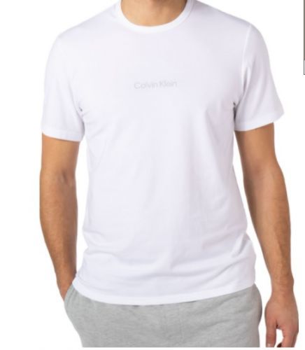 Pánske tričko - NM2170E - 100 - biela - Calvin Klein M biela