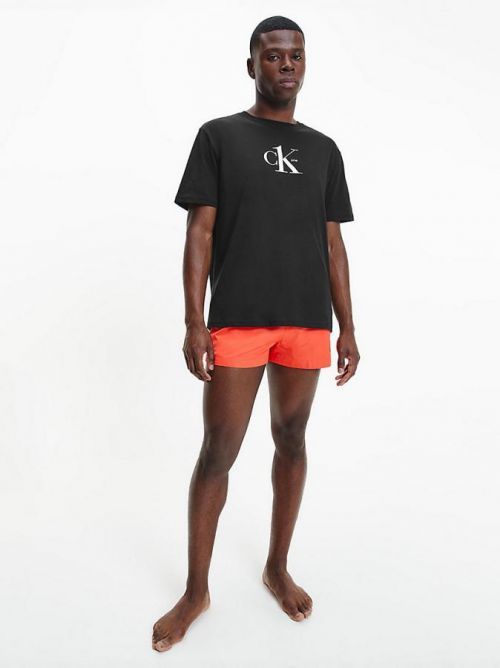 Pánske tričko KM0KM00757 - BEH čierna - Calvin Klein S čierna