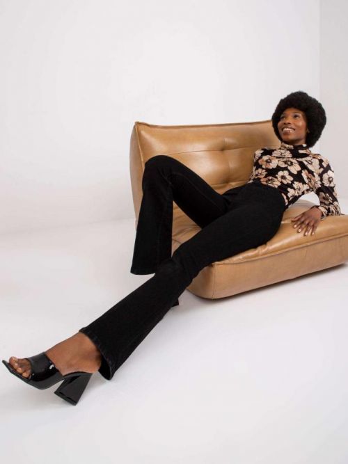 Blúzka-DHJ-BZ-N6118.36 - čierna a béžová jedna veľkosť